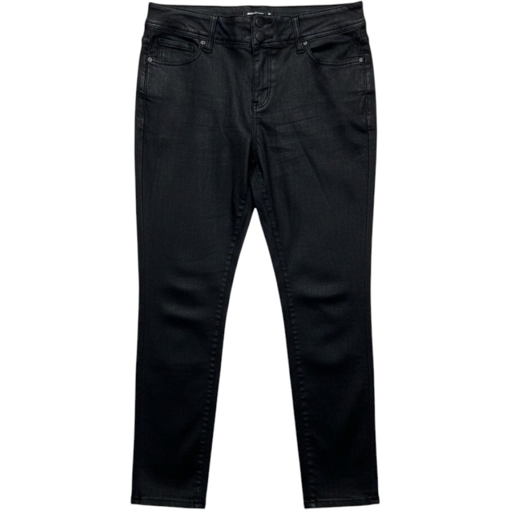 Lane Bryant Coated Denim Skinny Jeans Black High Rise Stretch Plus Size 20
